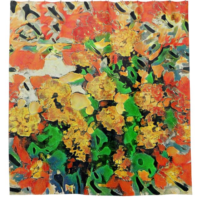 Cortina De Ducha Pintura de aceite retro: Monet Van Gogh (Anverso)