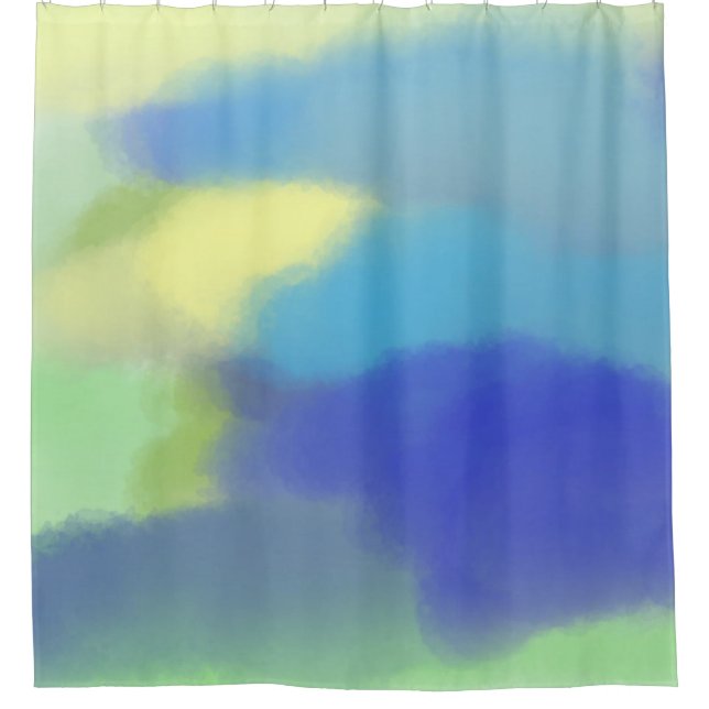 Cortina De Ducha pintura de acuarela abstracta (Anverso)