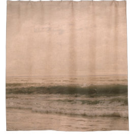 Cortina De Ducha Pintura de capa marina silenciada