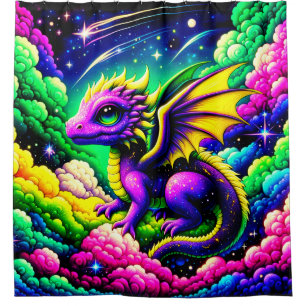 Cortina De Ducha Pintura de Dragon