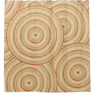 Cortina De Ducha Pintura de línea aborigen