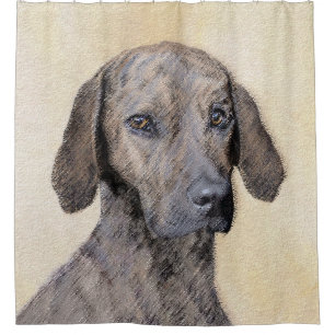 Cortina De Ducha Pintura de lott - Arte de perro original lindo
