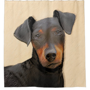Cortina De Ducha Pintura de Manchester Terrier Arte Animal Original