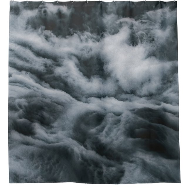 Cortina De Ducha Pintura de nubes grises (Anverso)