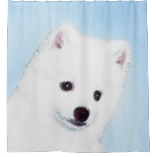 Cortina De Ducha Pintura de perro esquimal estadounidense - Arte de
