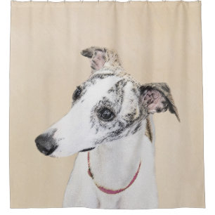 Cortina De Ducha Pintura de Whippet - Arte Cute Original Perro
