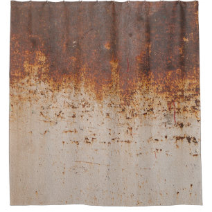 Cortina De Ducha Pintura descascarillada, textura de pared oxidada.