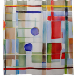 Cortina De Ducha Pintura geométrica abstracta