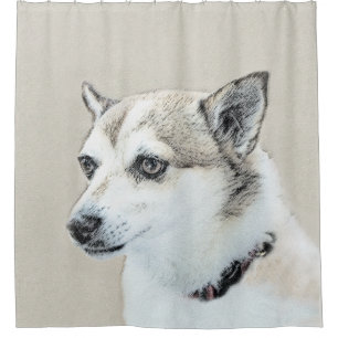 Cortina De Ducha Pintura noruega de Lundehund - Arte original del p