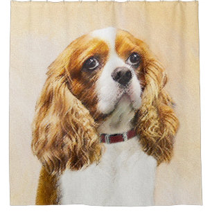 Cortina De Ducha Pintura original de Cavalier King Charles Spaniel
