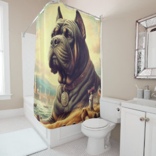 Cortina De Ducha Pintura Retro Cane Corso