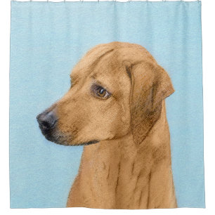 Cortina De Ducha Pintura Ridgeback Rhodesiana - Arte Perro Original