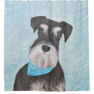 Cortina De Ducha Pintura Schnauzer (en miniatura) - Perro original