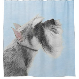Cortina De Ducha Pintura Schnauzer (gigante, estándar) - Arte de pe
