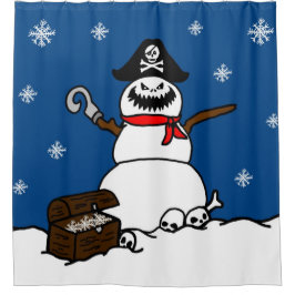 Cortina De Ducha Pirate Snowman, navidades
