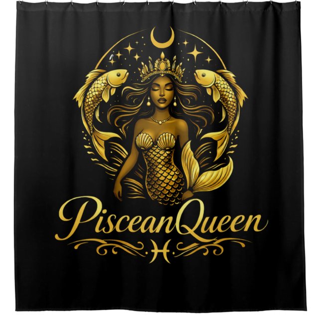 Cortina De Ducha Piscean Queen Shower Curtain (Anverso)