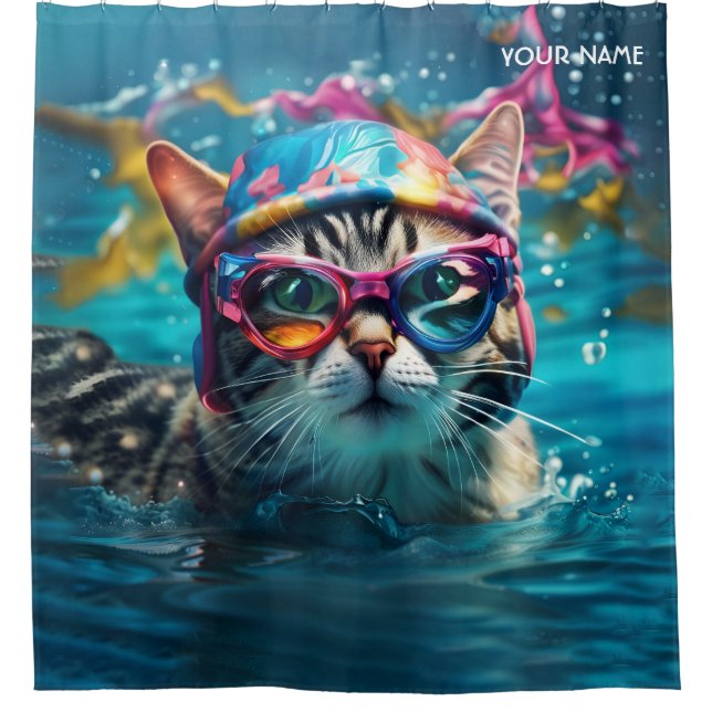 Cortina De Ducha Piscina Fantasy Cute Cat (Anverso)