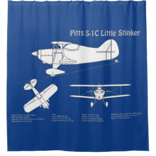 Cortina De Ducha Pitts S-1C - Planes de diseño aéreo ABD