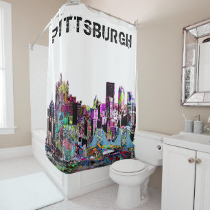 Cortina De Ducha Pittsburgh, Pennsylvania en graffiti