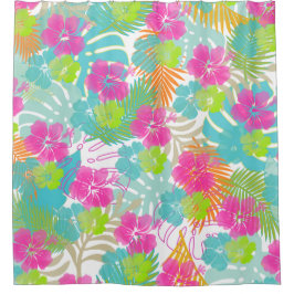 Cortina De Ducha PixDezines Hibiscus/Rainforest/DIY Background