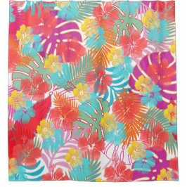 Cortina De Ducha PixDezines Hibiscus/Rainforest/DIY Background