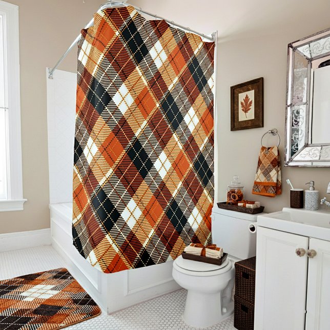 Cortina De Ducha plaid de otoño (Subido por el creador)