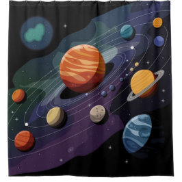 Cortina De Ducha Planetas del sistema solar