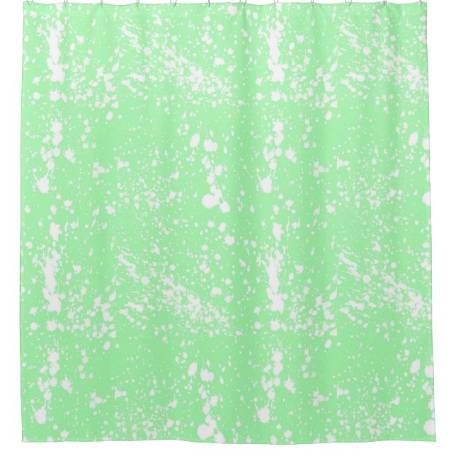 Cortina De Ducha Plato de pintura verde pastel (Anverso)