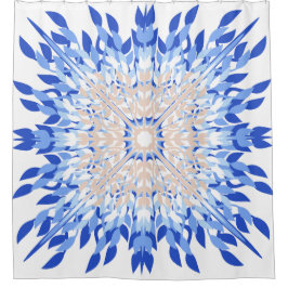 Cortina De Ducha Playa de verano azul rosa beige floral