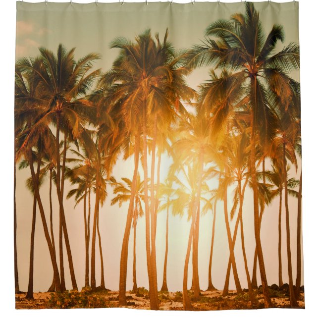 Cortina De Ducha Playa tropical (Anverso)