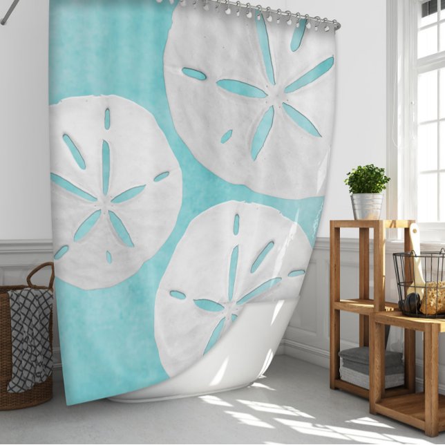 Cortina De Ducha Playa Tropical Costa Turquesa de Arena Blanca Dóla (Subido por el creador)