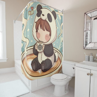 Cortina De Ducha Playful Panda Adventure Shower Curtain