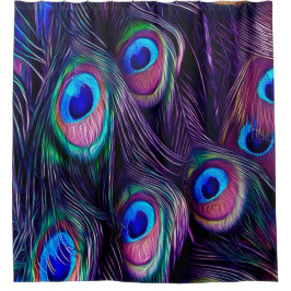 Cortina De Ducha Pluma del pavo real