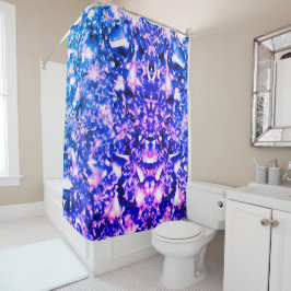Cortina De Ducha Plush Morple Diamontes