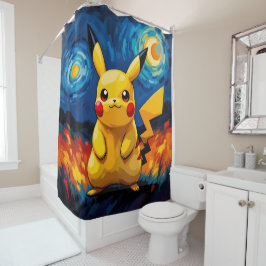 Cortina De Ducha Pokémon und seine Treue Freunde