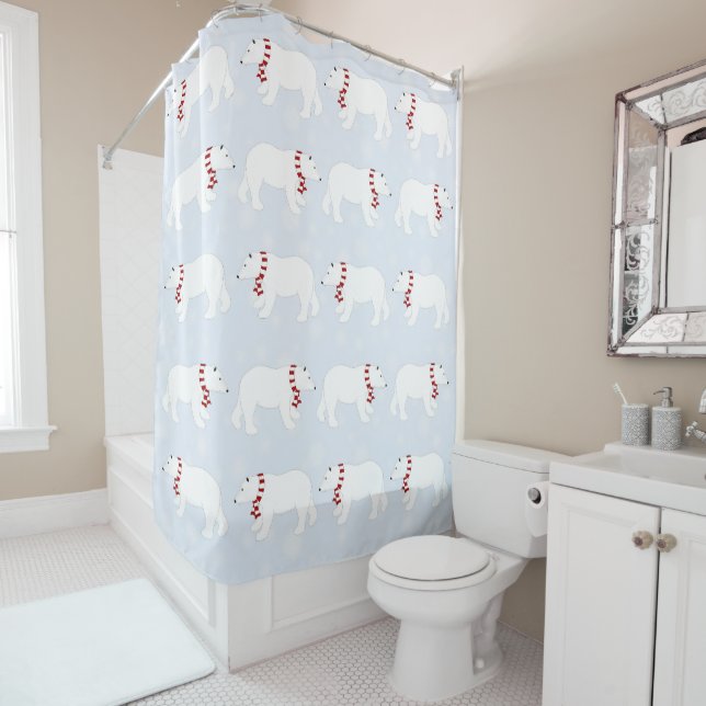 Cortina De Ducha Polar Bears Shower Curtain (In situ)