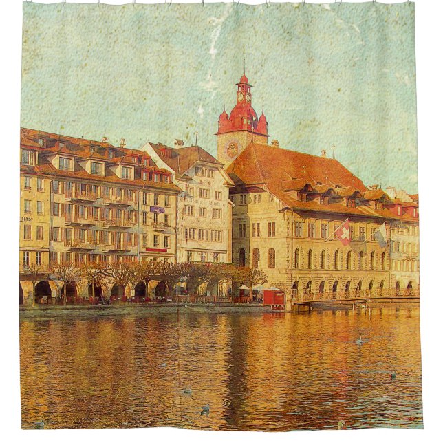 Cortina De Ducha Polaroids from Lucerne (Anverso)