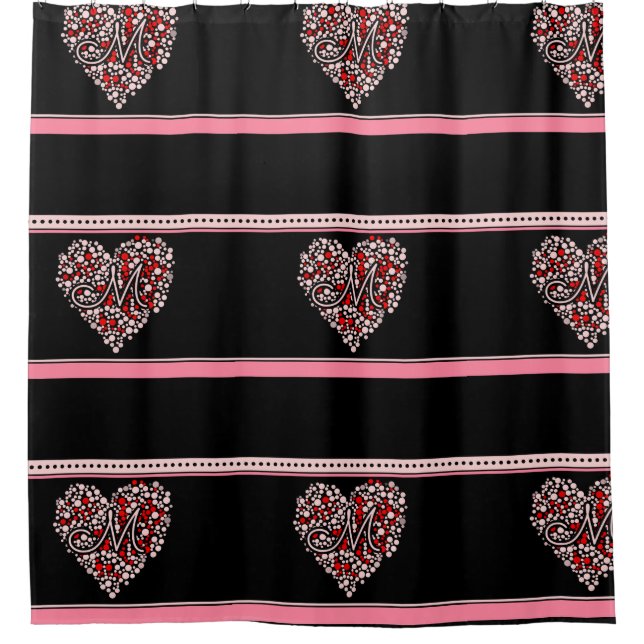 Cortina De Ducha Polka Dot Heart (Anverso)