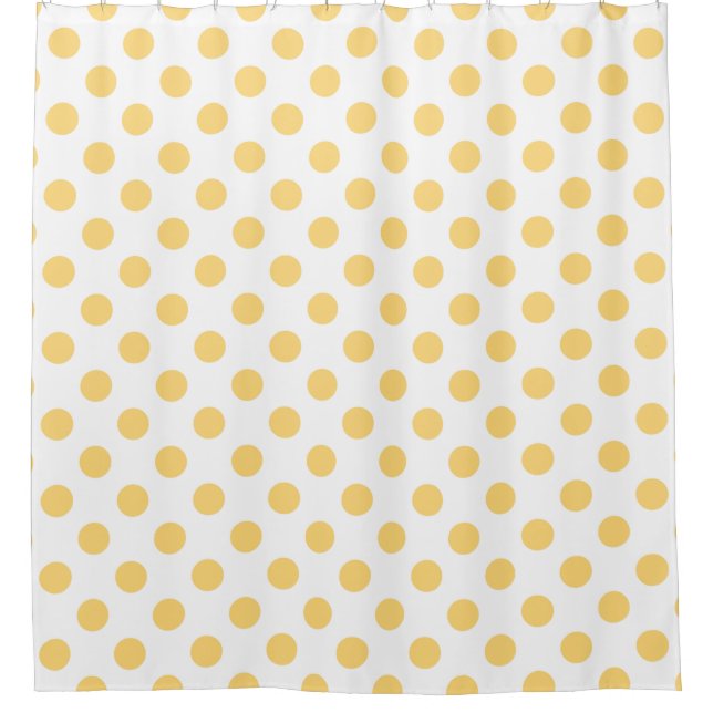 Cortina De Ducha Polkadots amarillos (Anverso)