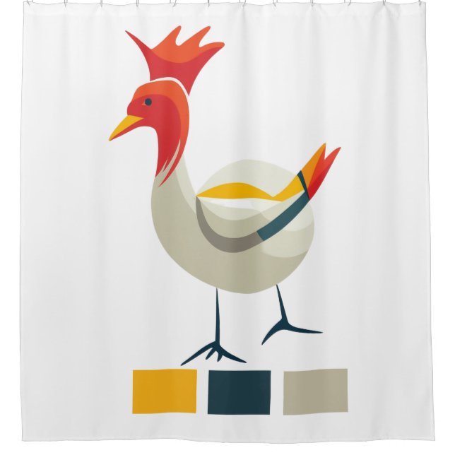 Cortina De Ducha Pollo (Anverso)