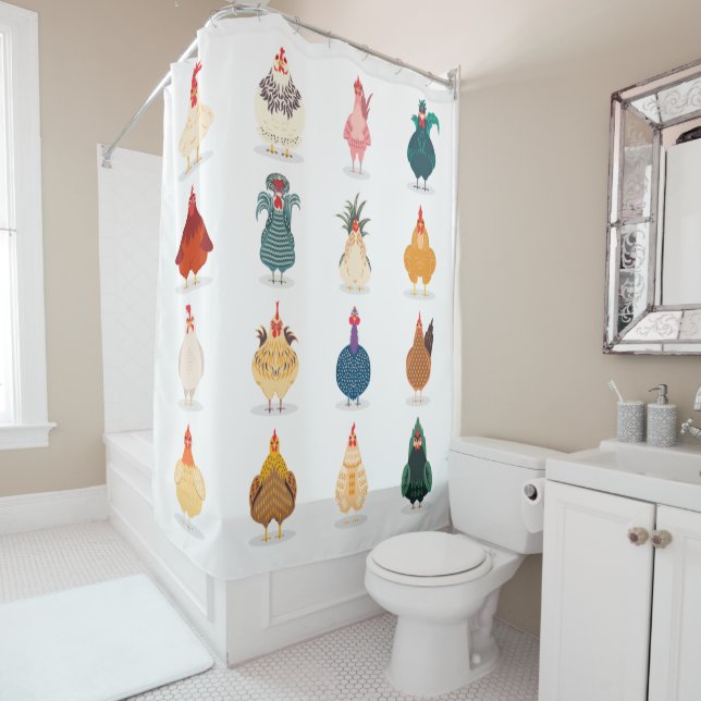 Cortina De Ducha  Pollo mate (In situ)