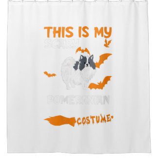 Cortina De Ducha Pomerania De Mujeres Vestido Blanco Y Negro
