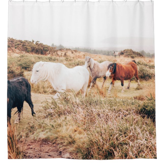 CORTINA DE DUCHA PONY HERD EN EL OTOÑO (Anverso)