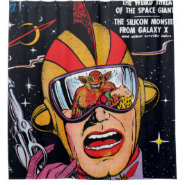 Cortina De Ducha Portada de cómic de ciencia ficción vintage Acción