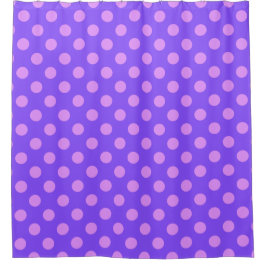 Cortina De Ducha Pos de polka de Lilac en periwinkle