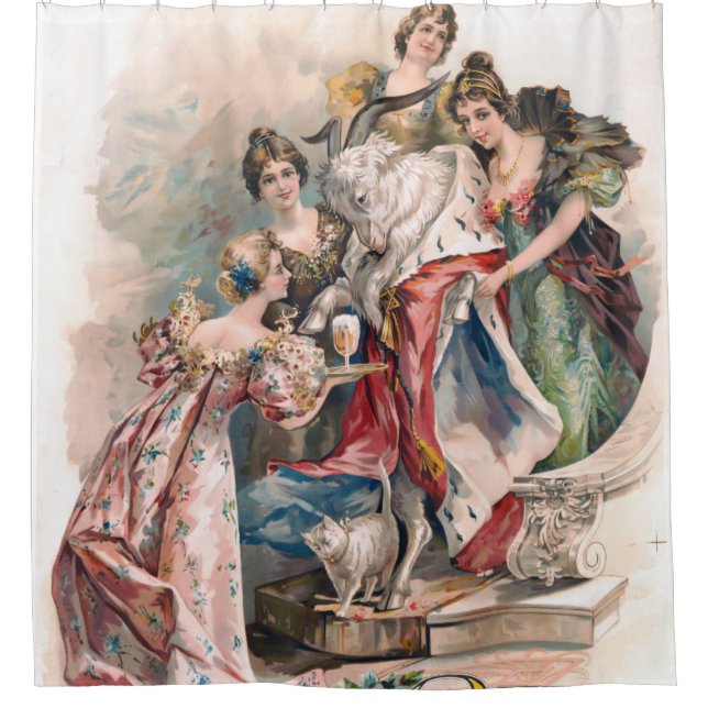 Cortina De Ducha Poster de publicidad de cerveza de época (Anverso)