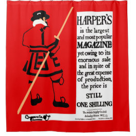 Cortina De Ducha Póster vintage de la revista Harper's Beefeater