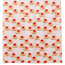 Cortina De Ducha Postre de queso de cereza