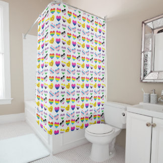Cortina de ducha Pride Hearts
