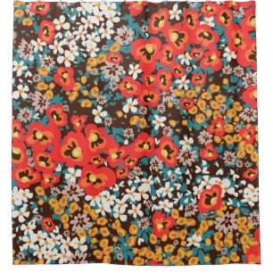 Cortina De Ducha Primavera de moda floral, vestido de mujer de vera